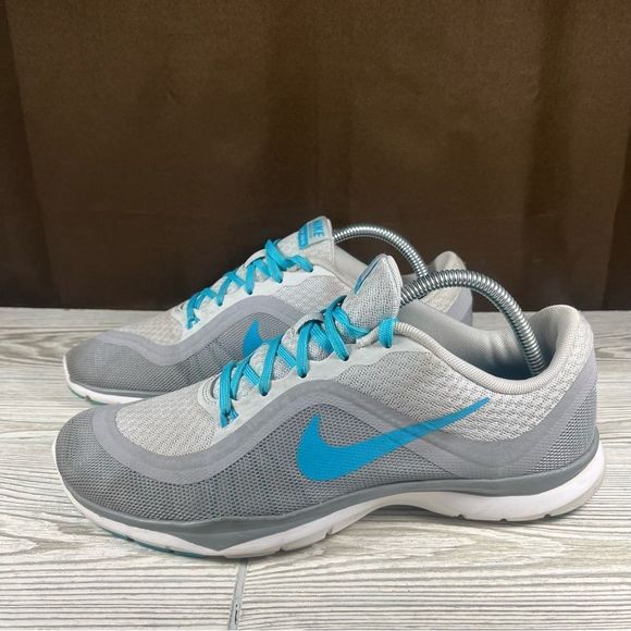 Nike Flex TR 6 Trainer Multisport Training Shoe Sneaker Gray Blue Womens 10 - Picture 3 of 9